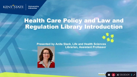 Thumbnail for entry Heath Care Policy and Law and Regulation Library Introduction