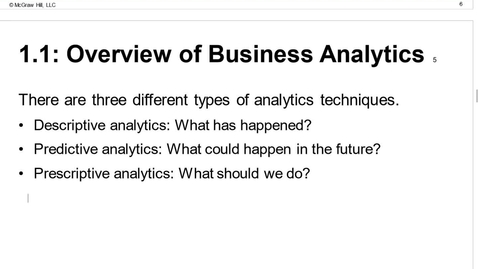 Thumbnail for Module 1-3: Three Types of Analytics