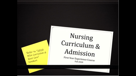 Thumbnail for Nursing Curriculum, GPA, &amp; Professional Admission Process
