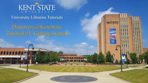 Thumbnail for Discovery@KentState #1: Getting Started