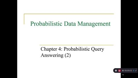 Thumbnail for Chapter 4: Probablistic Query Answering (2)