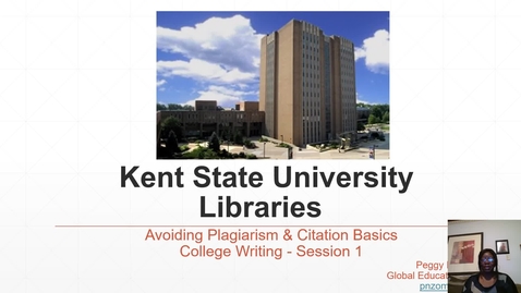 Thumbnail for entry Avoiding plagiarism &amp; Citation Basics Session