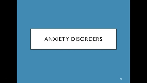 Thumbnail for Anxiety Disorders - Quiz