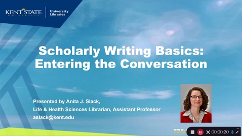Thumbnail for entry Scholarly Writing Basics: Entering the Conversation
