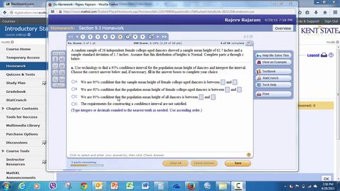 Thumbnail for entry Statcrunch confidence intervals T distribution