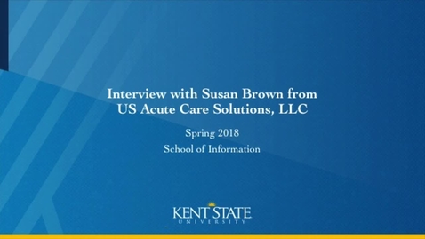 Thumbnail for Interview with Susan Brown From US Acute Care Solutions.mp4