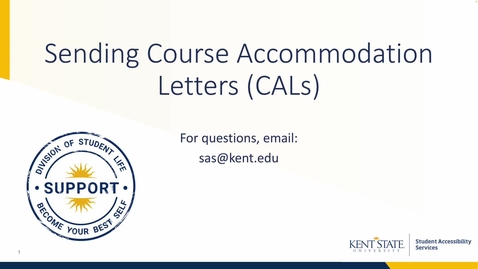 Thumbnail for Sending Course Accommodation Letters (CALs)