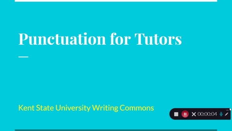 Thumbnail for Punctuation for Tutors