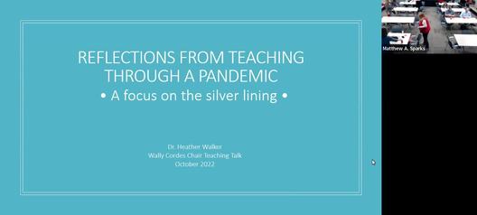 Reflections from Teaching through a Pandemic: A focus on the silver lining