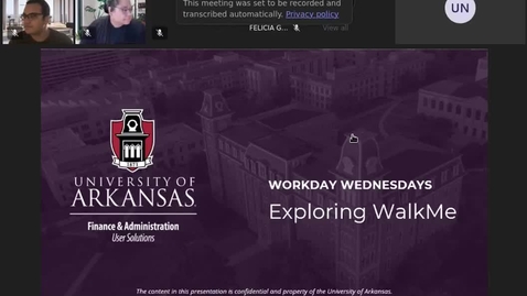 Thumbnail for entry Overview and Demonstration of WalkMe | Workday Wednesday Webinar Series | March 20, 2024