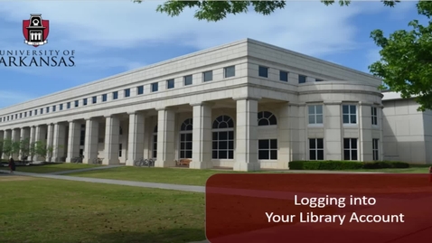 Thumbnail for Logging into Your Library Account