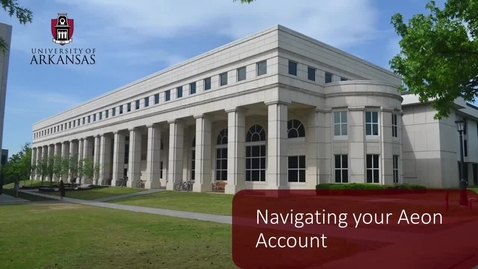 Thumbnail for Navigating your Aeon Account