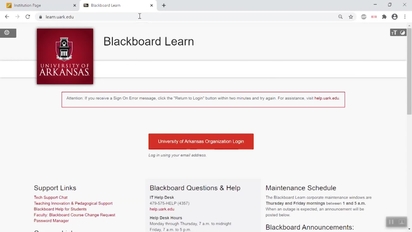 Blackboard outlet learn ua