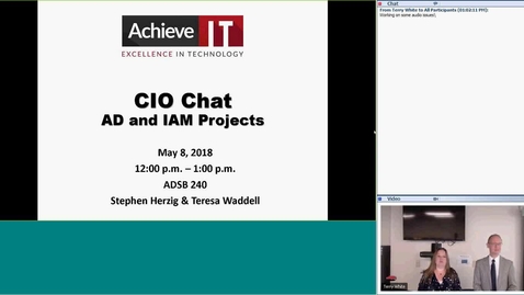Thumbnail for CIO Chat - 8 May 2018