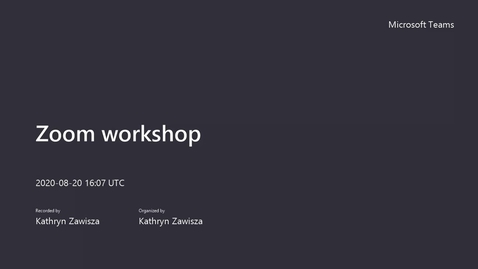 Thumbnail for Zoom workshop, August 2020