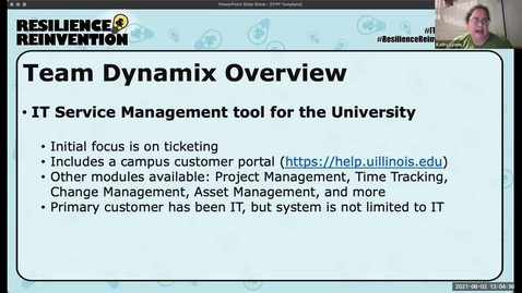 Thumbnail for entry 3B - TeamDynamix Project Implementation - Spring 2021 IT Pro Forum