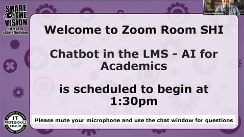 Thumbnail for entry Chatbot in the LMS - AI for Academics - Fall 2020 IT Pro Forum