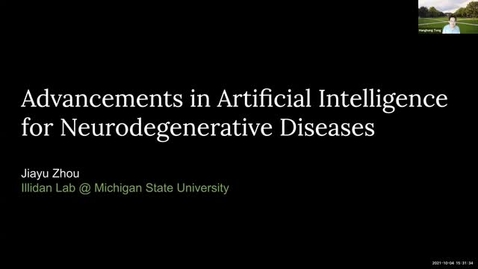 Thumbnail for entry COLLOQUIUM: Jiayu Zhou, &quot;Advancements in Artificial Intelligence for Neurodegenerative Diseases&quot;