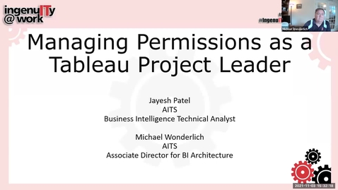 Thumbnail for entry D5 - Managing Permissions as a Tableau Project Leader - Fall 2021 IT Pro Forum