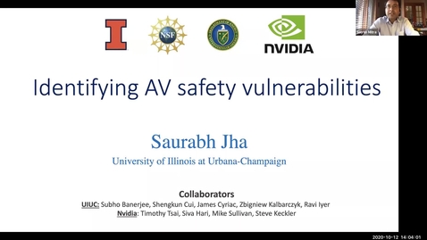 Thumbnail for entry Identifying AV safety vulnerabilities: Guest lecture by Saurabh Jha