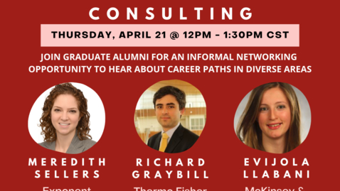 Thumbnail for entry Graduate Careers Exploration Week: Careers in Consulting