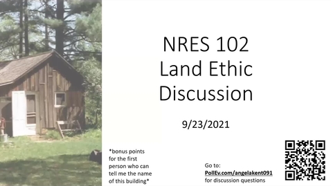 Thumbnail for entry NRES 102 Module 5 - noon discussion