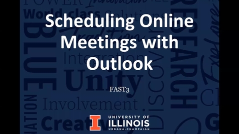 Thumbnail for entry Scheduling Online meetings with Outlook