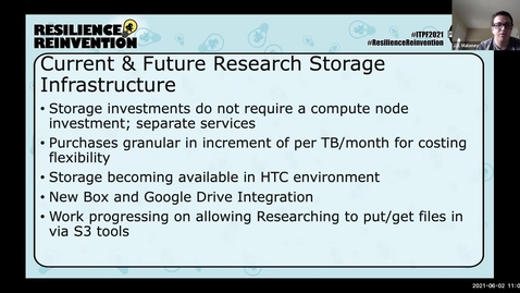 Thumbnail for entry 2A: The Next Generation of Research Storage Infrastructure and Services at Illinois Birds of a Feather - Spring 2021 IT Pro Forum