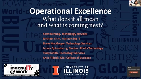 Thumbnail for entry A3 - Operational Excellence, Ecosystems...What does it all mean and what is coming next - Fall 2021 IT Pro Forum