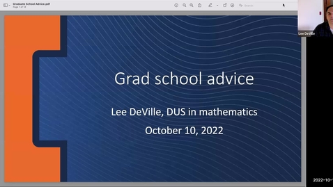 Thumbnail for entry Grad school advice (for undergraduates)