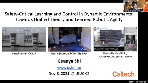Thumbnail for entry COLLOQUIUM: Guanya Shi, &quot;Safety-Critical Learning and Control in Dynamic Environments: Towards Unified Theory and Learned Robotic Agility&quot;