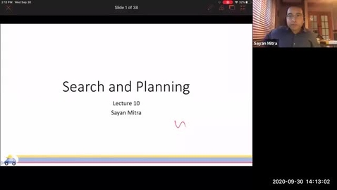 Thumbnail for entry Safe autonomy (ECE498SM) Lecture 10: Search and planning