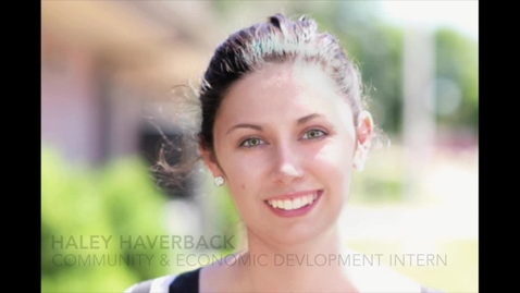 Thumbnail for entry Internship – Community &amp; Economic Development at Unit 7 Extension – Haley Haverback
