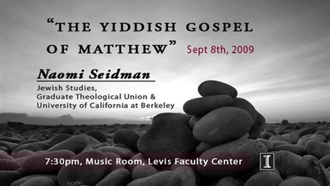 Thumbnail for entry The Yiddish Gospel of Matthew
