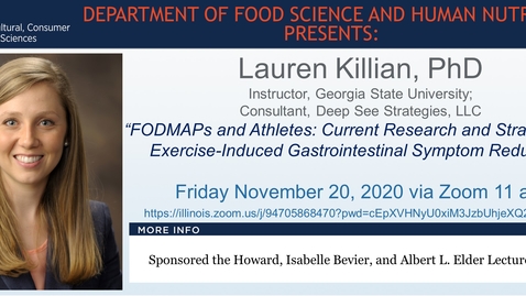 Thumbnail for entry FSHN 597 Fall 2020 Graduate Seminar- Dr. Lauren Killian- Nov. 20, 2020