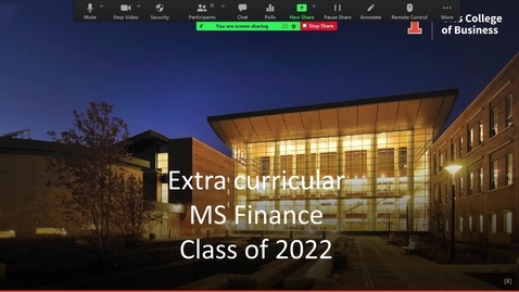 Thumbnail for entry MS Finance Fall 2021 Orientation Day 3