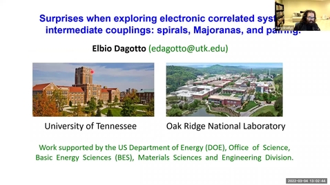 Thumbnail for entry Condensed Matter Seminar - Elbio Dagotto, University of Tennessee, Knoxville