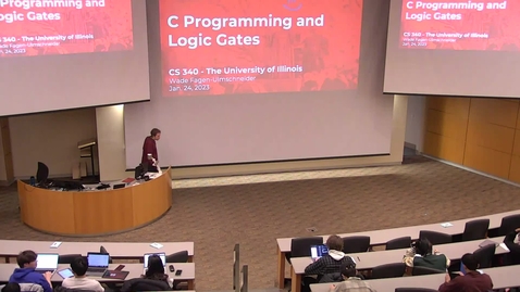 Thumbnail for entry CS 340 - Lecture #3: C Programming and Logic Gates (Spring 2023, Wade Fagen-Ulmschneider)