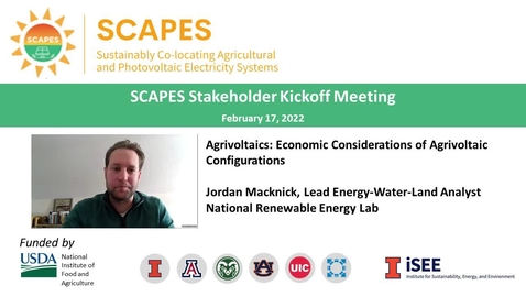Thumbnail for entry Agrivoltaics: SCAPES - Jordan Macknick NREL