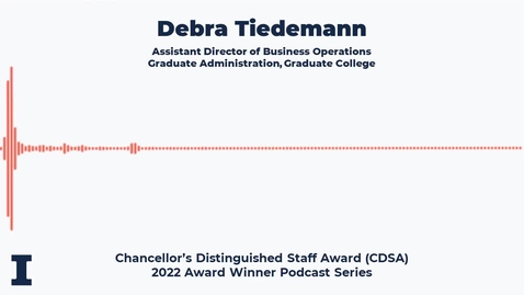 Thumbnail for entry Debra Tiedemann - Chancellor's Distinguished Staff Award (CDSA) Award: 2022 Winner