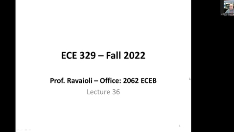 Thumbnail for entry ECE 329 Lecture 36 - Fall 2022