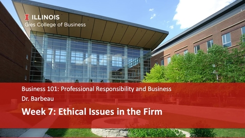 Thumbnail for entry Ethical Issues in the Firm