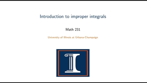 Thumbnail for entry Improper integrals