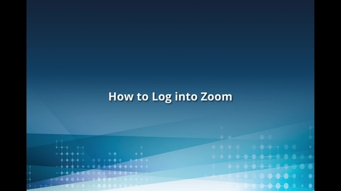Thumbnail for entry How to Log into Zoom on the Web