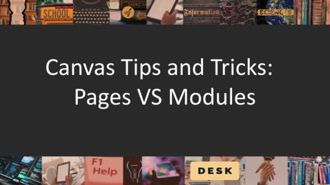 Thumbnail for entry Canvas Pages VS Modules