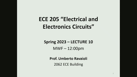 Thumbnail for entry ECE 205 Lecture 10 - Spring 2023