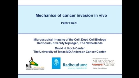 Thumbnail for entry Mechanics of cancer cell invasion in vivo