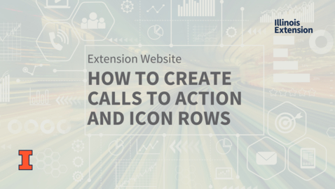 Thumbnail for entry How to Create Calls to Action and Icon Rows