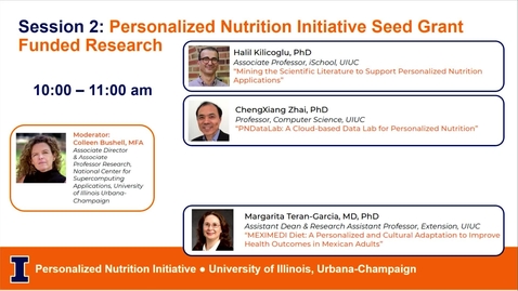 Thumbnail for entry 2022  Personalized Nutrition Innovation Day - Session 2 