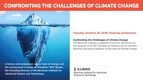 Thumbnail for entry &quot;Confronting the Challenges of Climate Change&quot; by Rattan Lal (Climate Change Symposium)